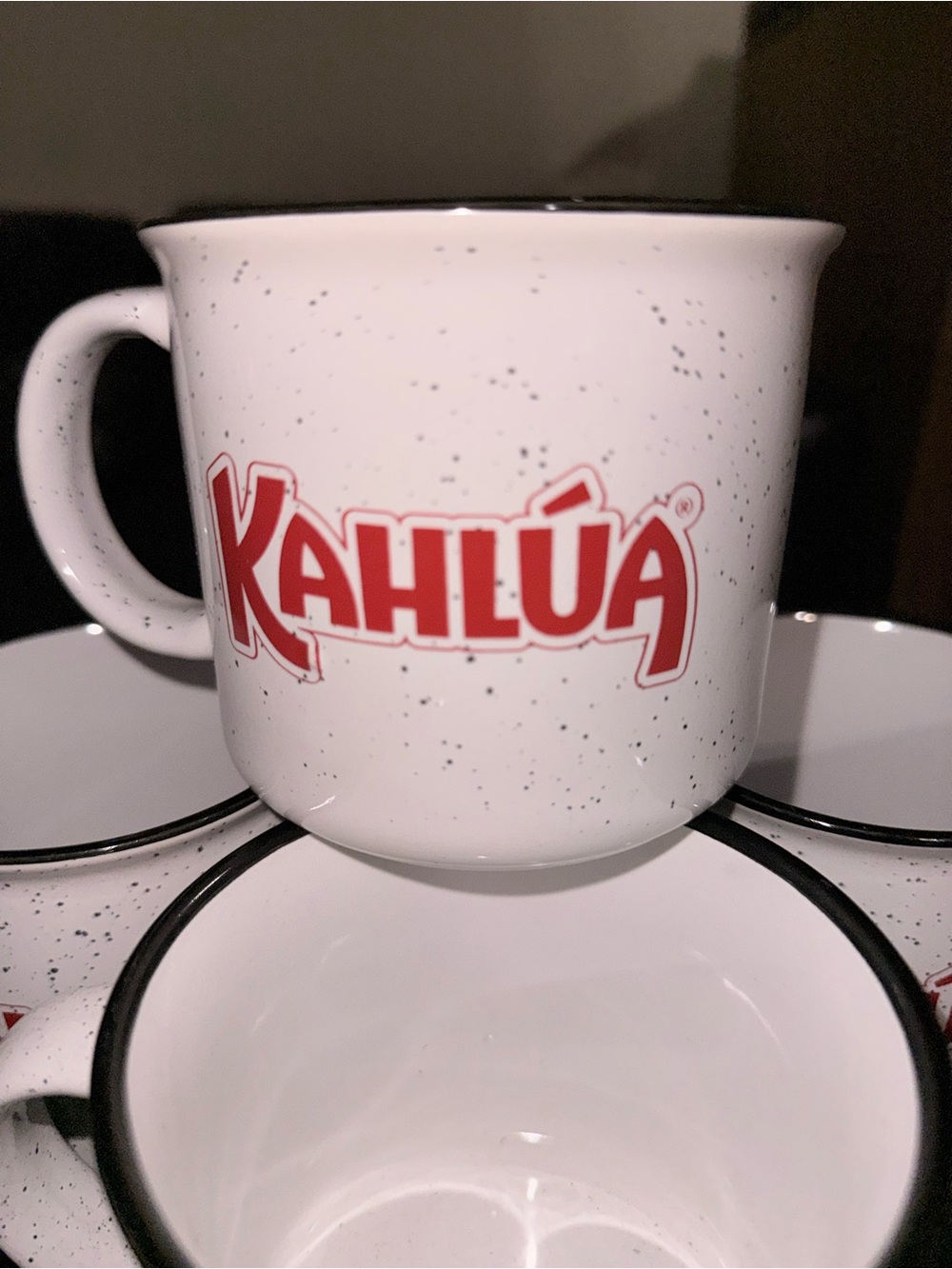 White Speckled Ceramic Mug - Branded Coffee Cup Kahula